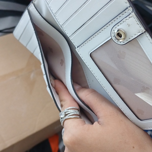 White Kate Spade Snap Wallet - Picture 7 of 11
